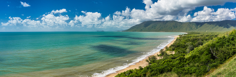 Daintree Cape Tribulation - sunny beach on Australian Coast in Queensland