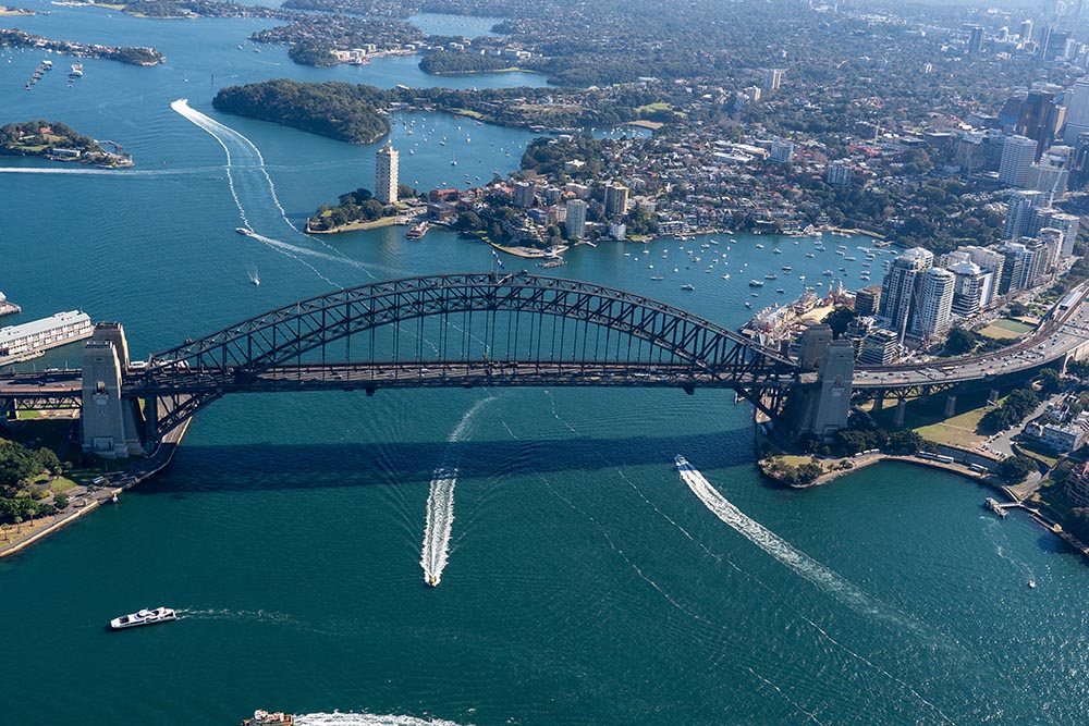 sydney harbour bridge australia on a sunny winters 2022 11 16 14 05 56 utc